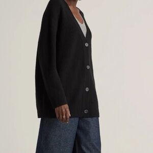 NEW Quince Mongolian Cashmere Boyfriend Cardigan Oversized S